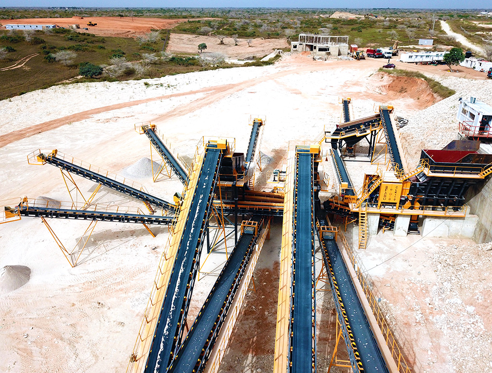 stationary crushing screening plant